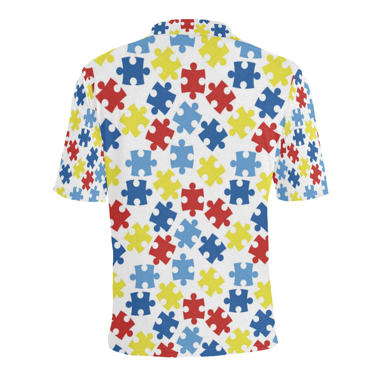Autism Awareness Pattern Print Design 04 Men Polo Shirt
