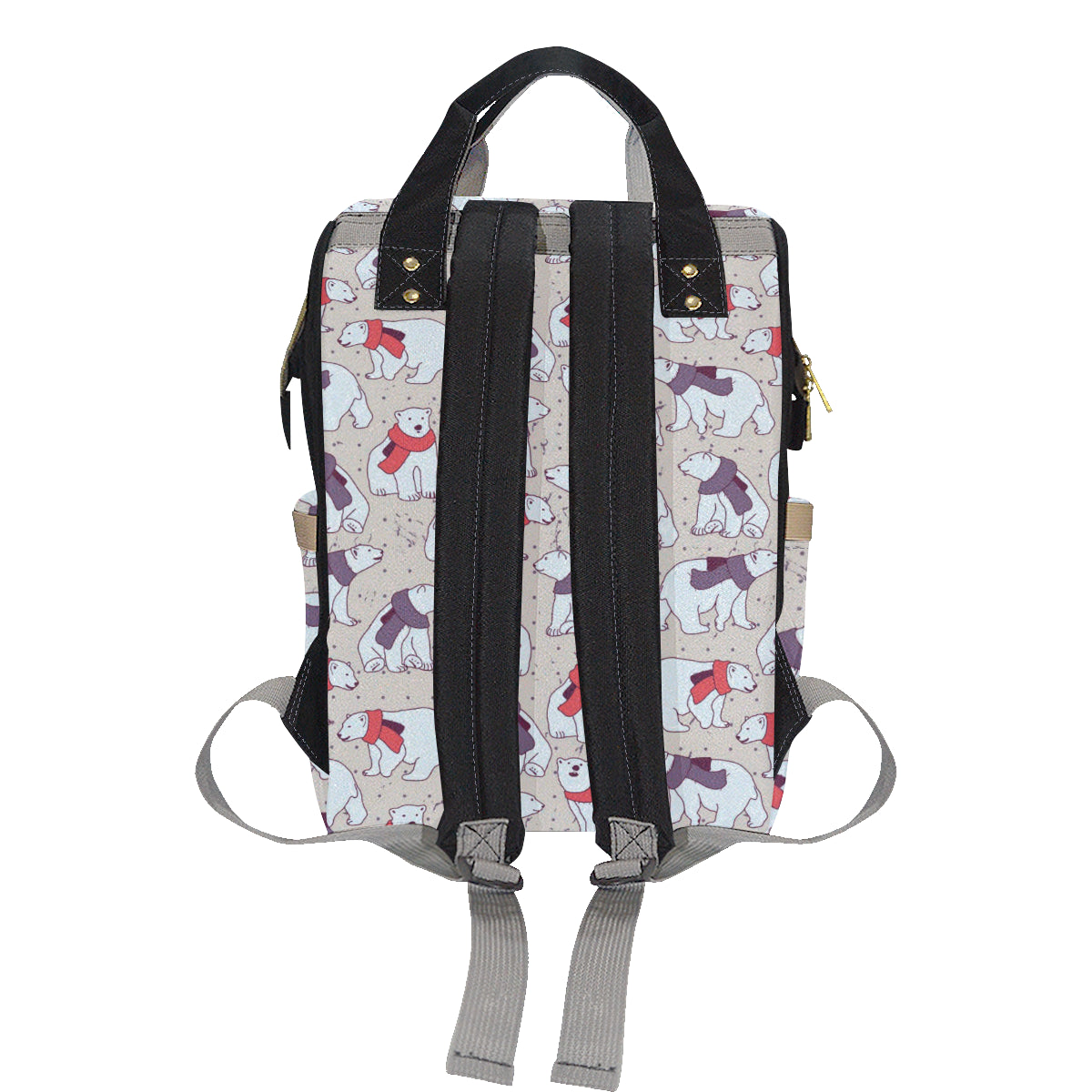 Polar Bear Pattern Print Design PB04 Diaper Bag Backpack