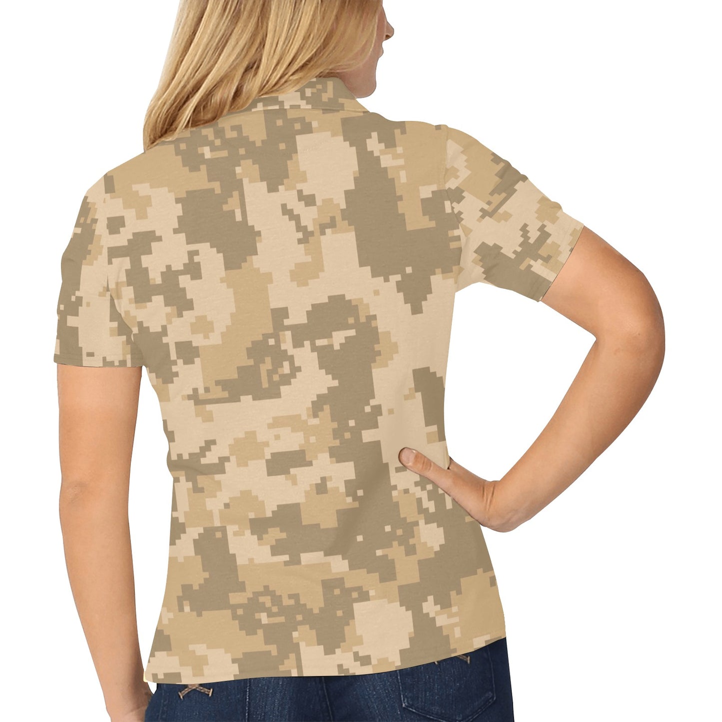 ACU Digital Desert Camouflage Women's Polo Shirt