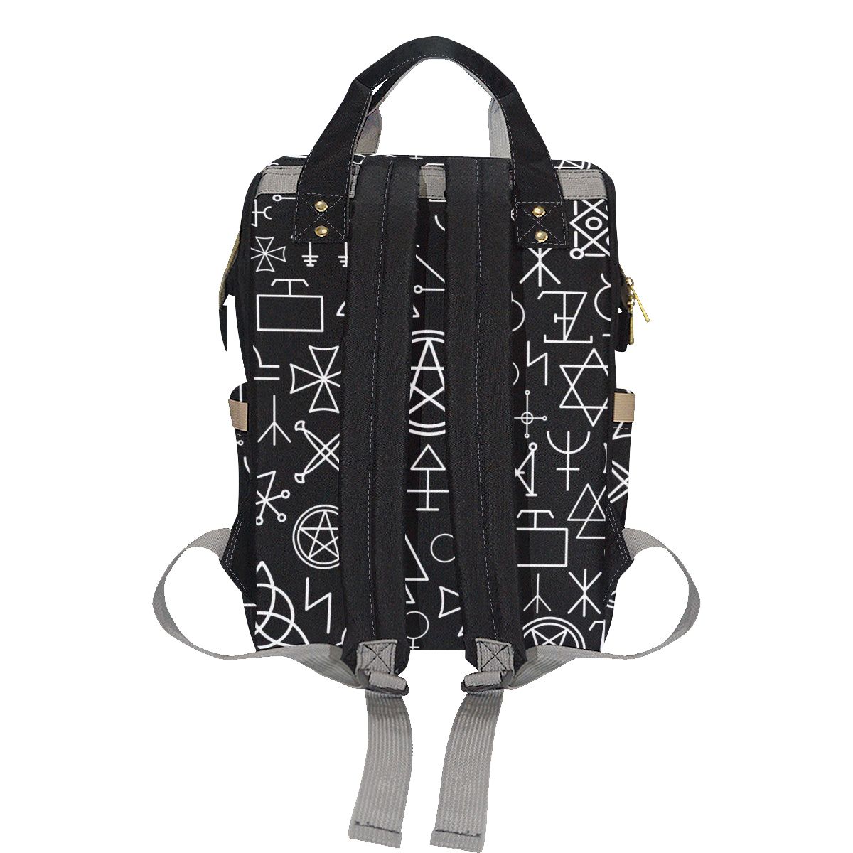 Pentagram Pattern Print Design A02 Diaper Bag Backpack