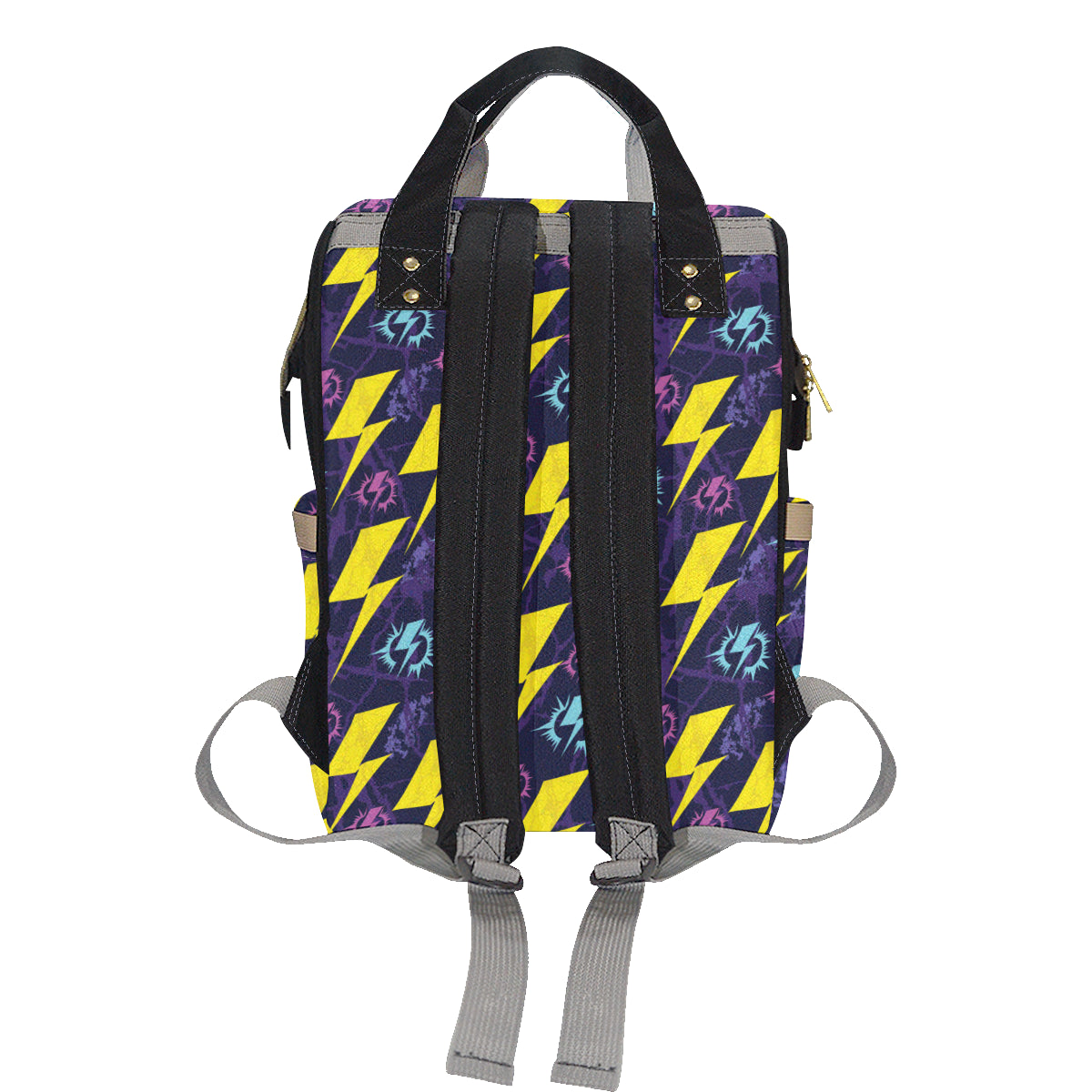 Lightning Thunder Pattern Print Design 01 Diaper Bag Backpack