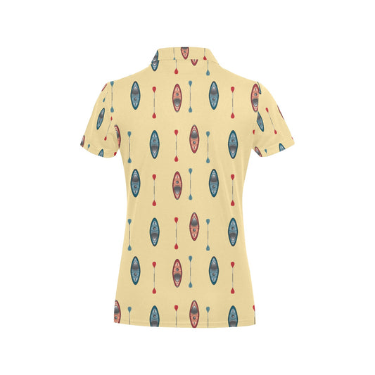 Kayak Pattern Print Design 02 Women's Polo Shirt