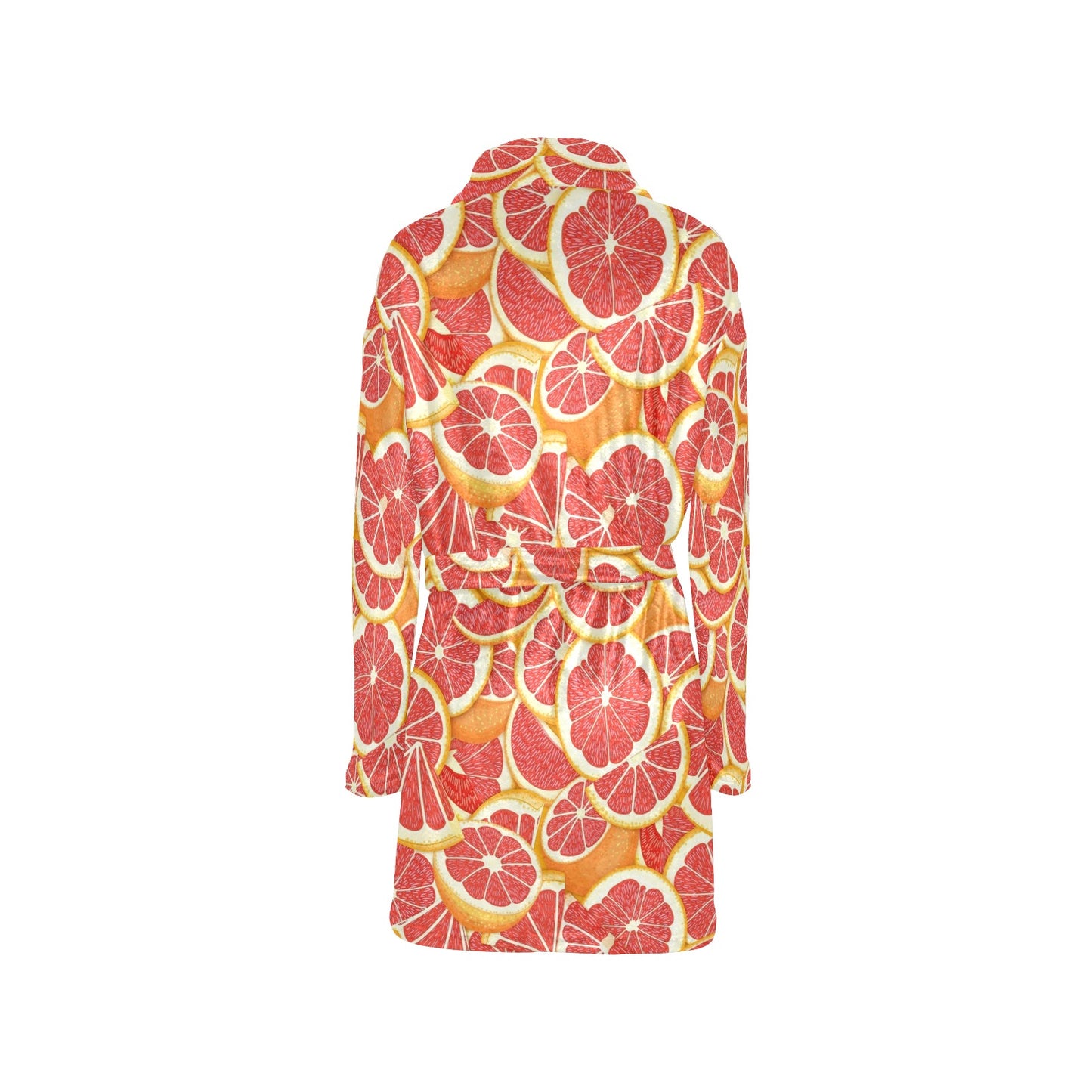 Grapefruit Pattern Print Design GF02 Women's Fleece Robe