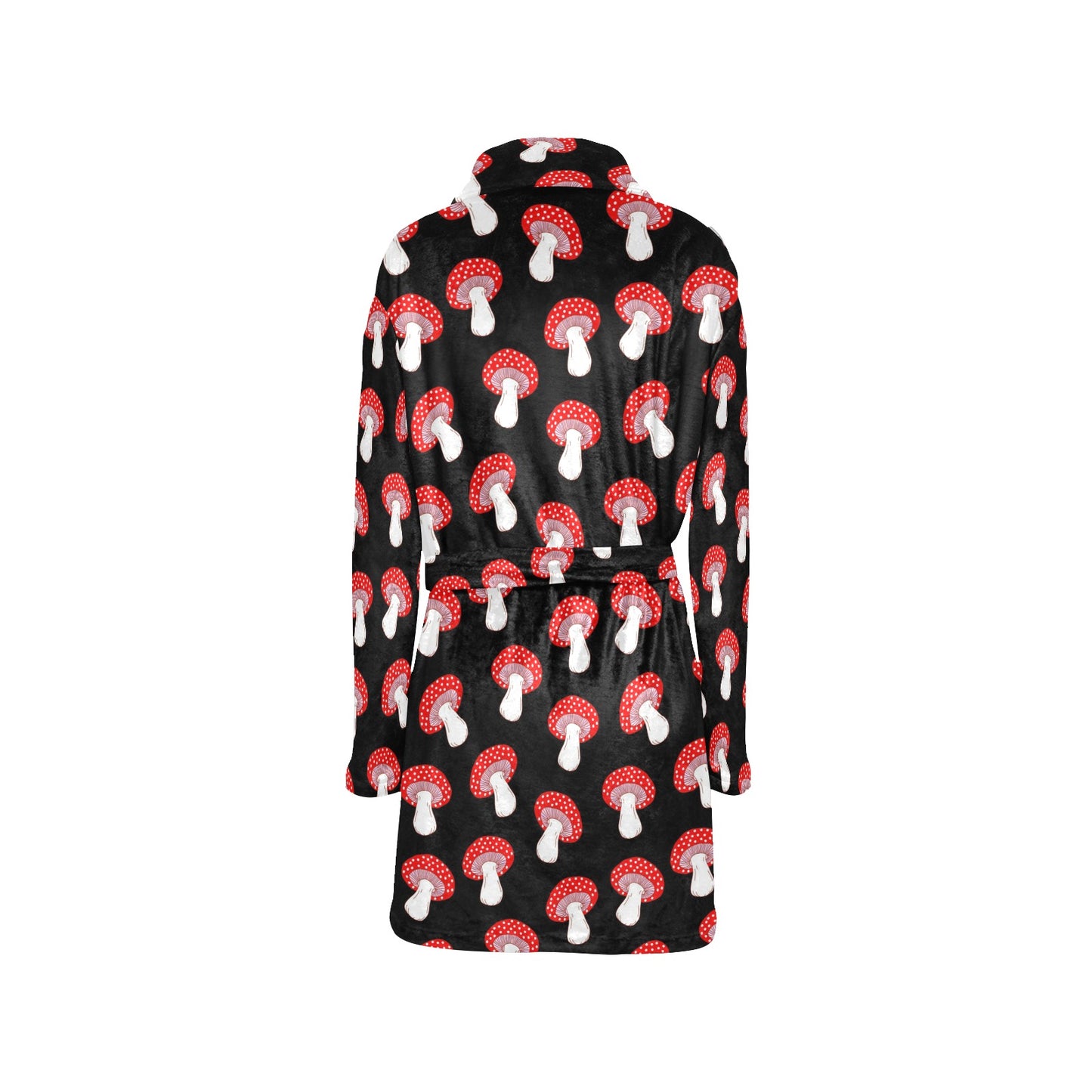 Mushroom Pattern Print Design A02 Women's Fleece Robe