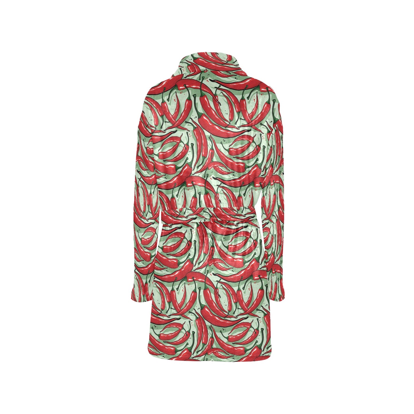 Chilli Pepper Pattern Print Design 04 Women's Fleece Robe