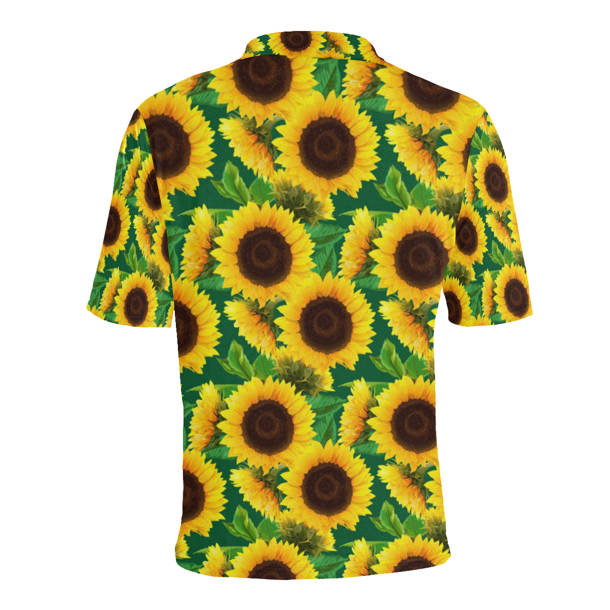 Sunflower Pattern Print Design SF02 Men Polo Shirt