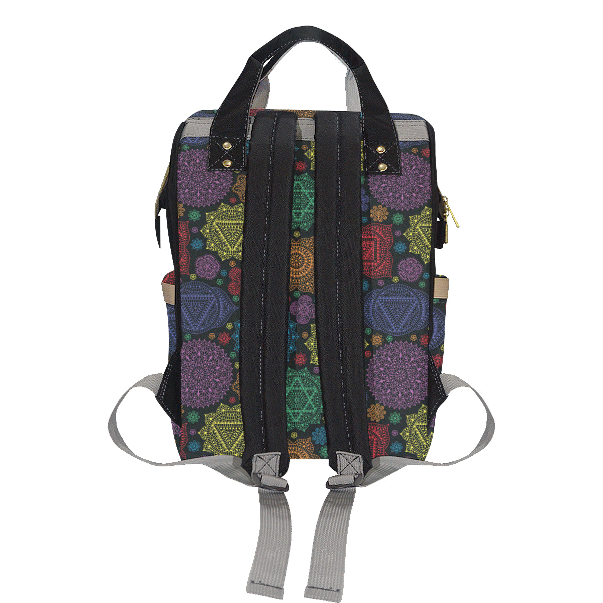 Chakra Mandala Print Pattern Diaper Bag Backpack