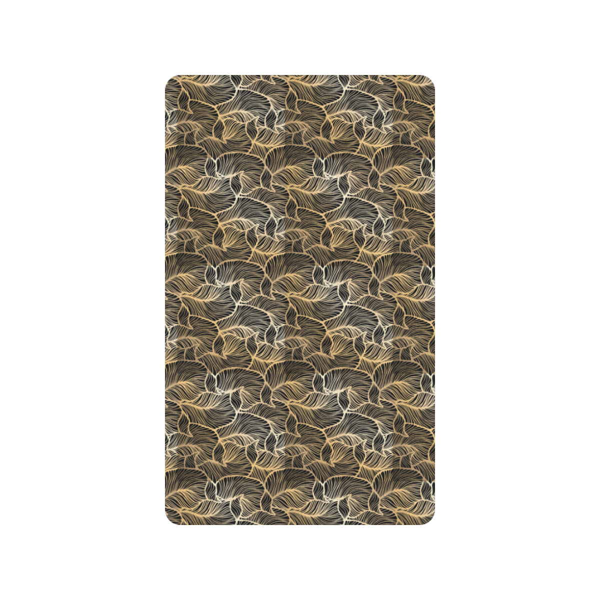 Elegant Gold leaf Print Rubber Doormat