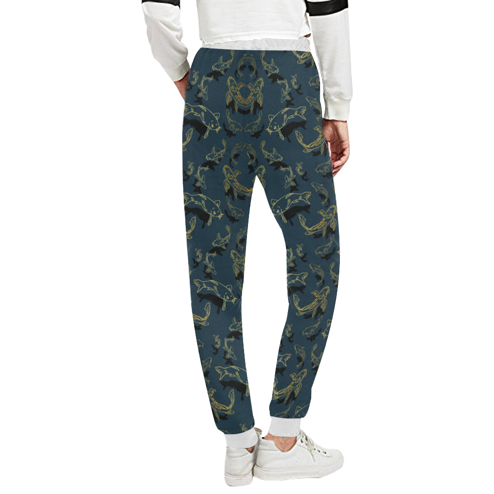 Koi Carp Gold Design Themed Print Unisex Sweatpants