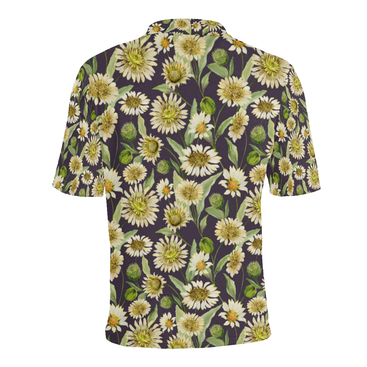 Daisy Vintage Print Pattern Men Polo Shirt