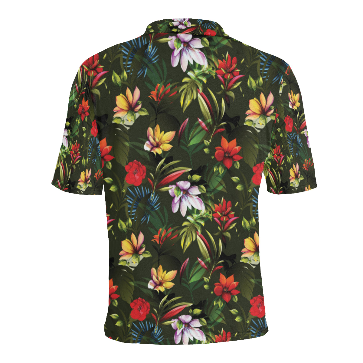 Magnolia Pattern Print Design 02 Men Polo Shirt