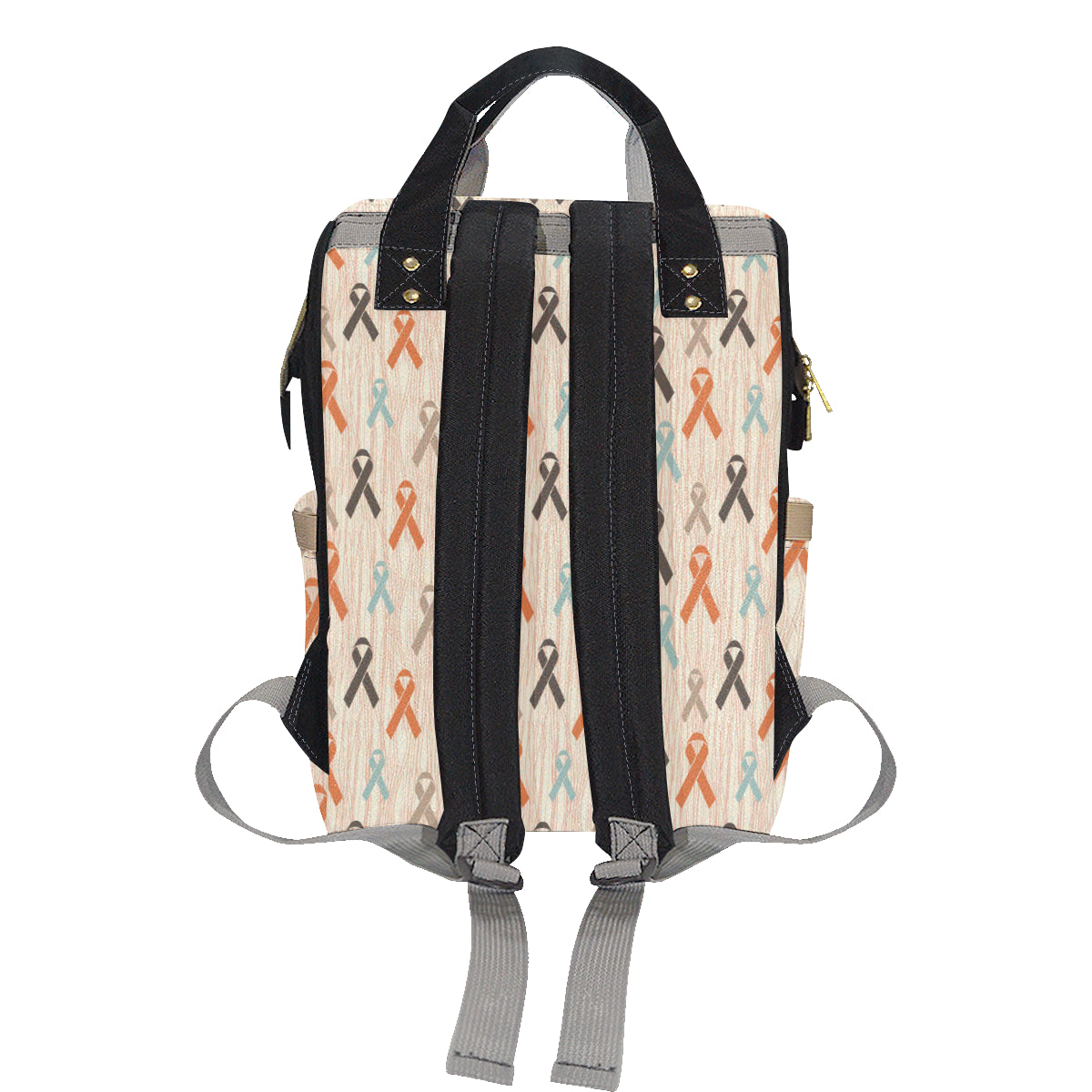 Cancer Awareness Pattern Print Design 01 Diaper Bag Backpack
