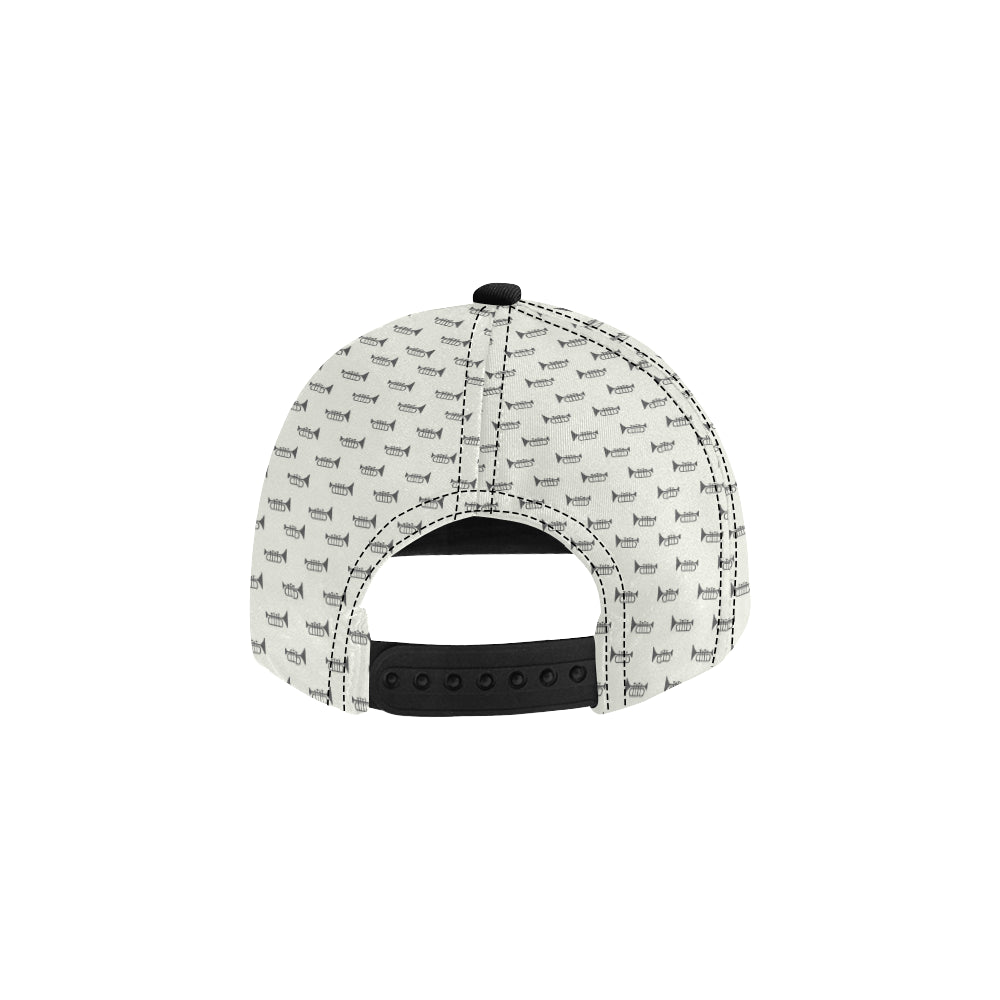 Trumpet Pattern Themed Print Snapback Cap