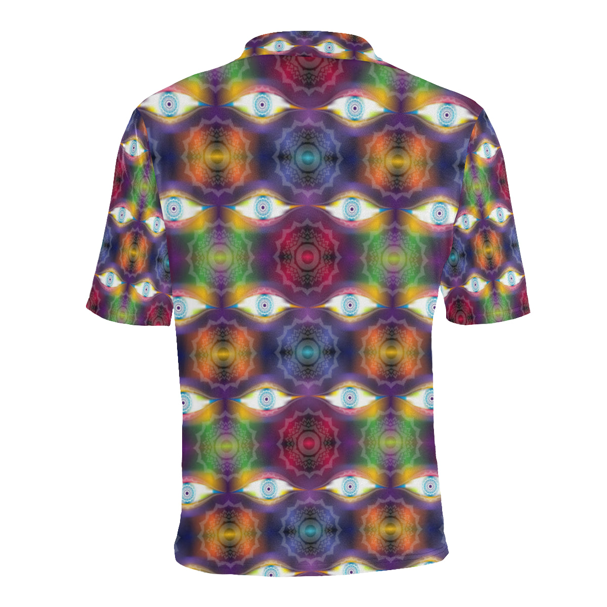 Chakra Eye Print Pattern Men Polo Shirt