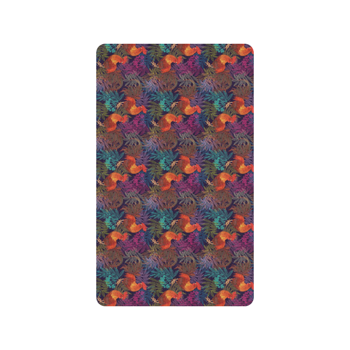 Rooster Print Style Rubber Doormat