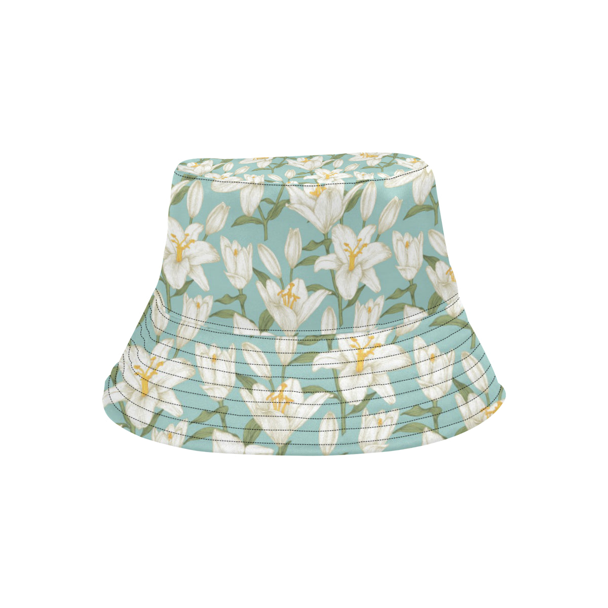 Lily Pattern Print Design LY09 Unisex Bucket Hat