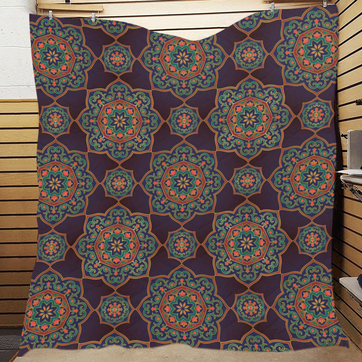 Medallion Pattern Print Design 03 Premium Quilt