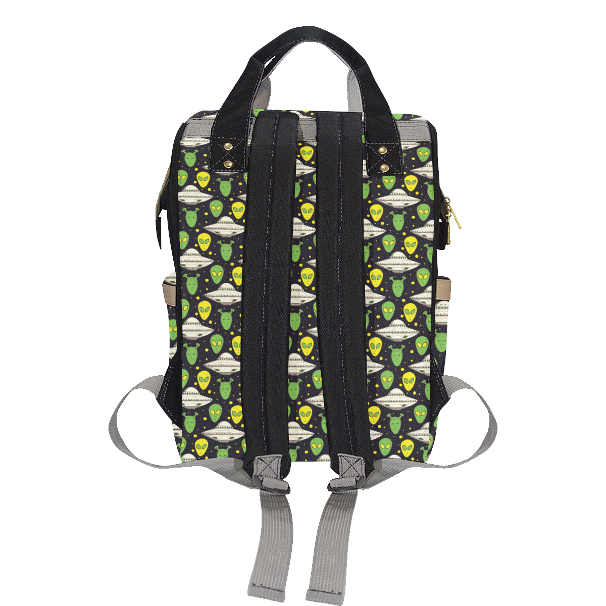 Alien UFO Pattern Diaper Bag Backpack