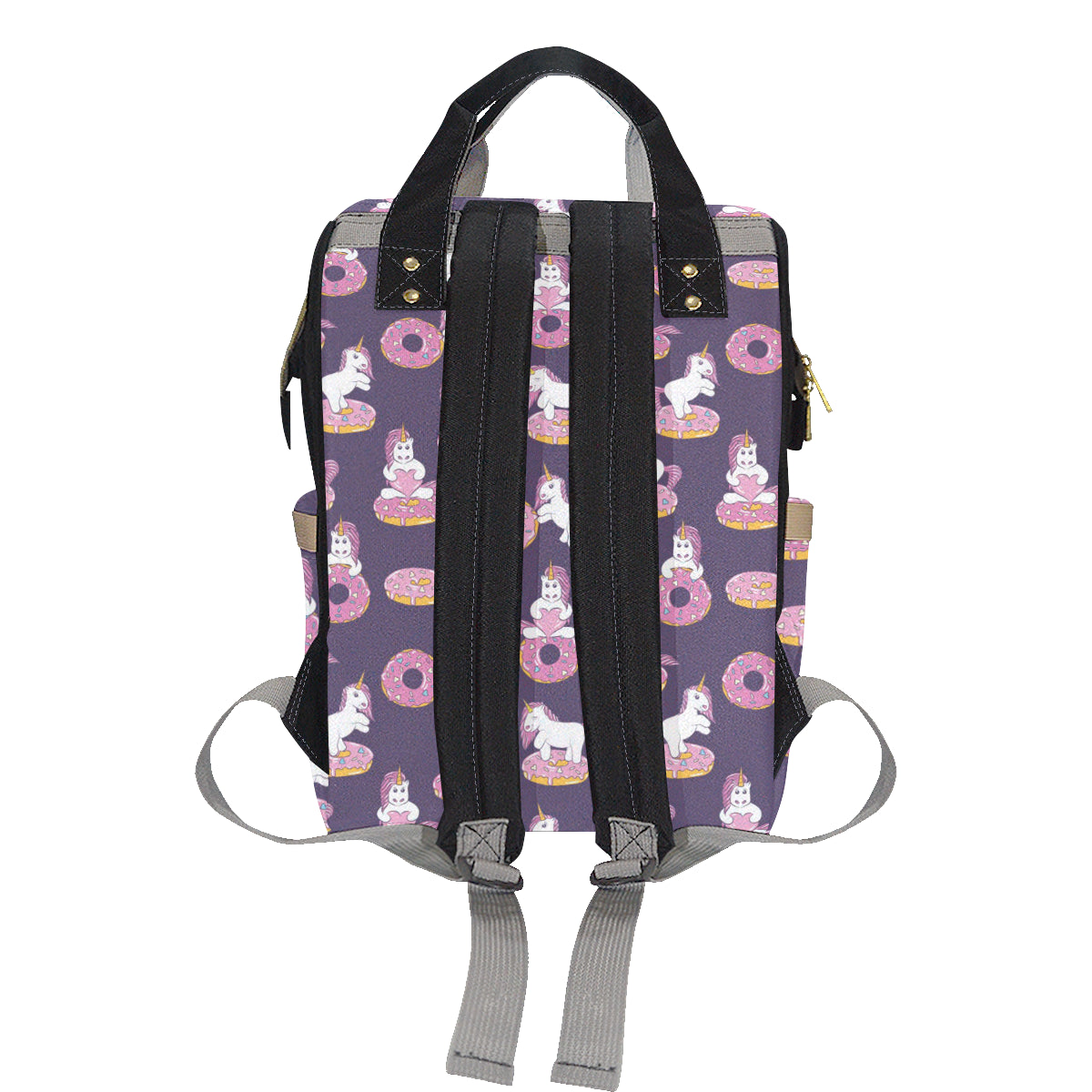 Donut Unicorn Pattern Print Design DN011 Diaper Bag Backpack