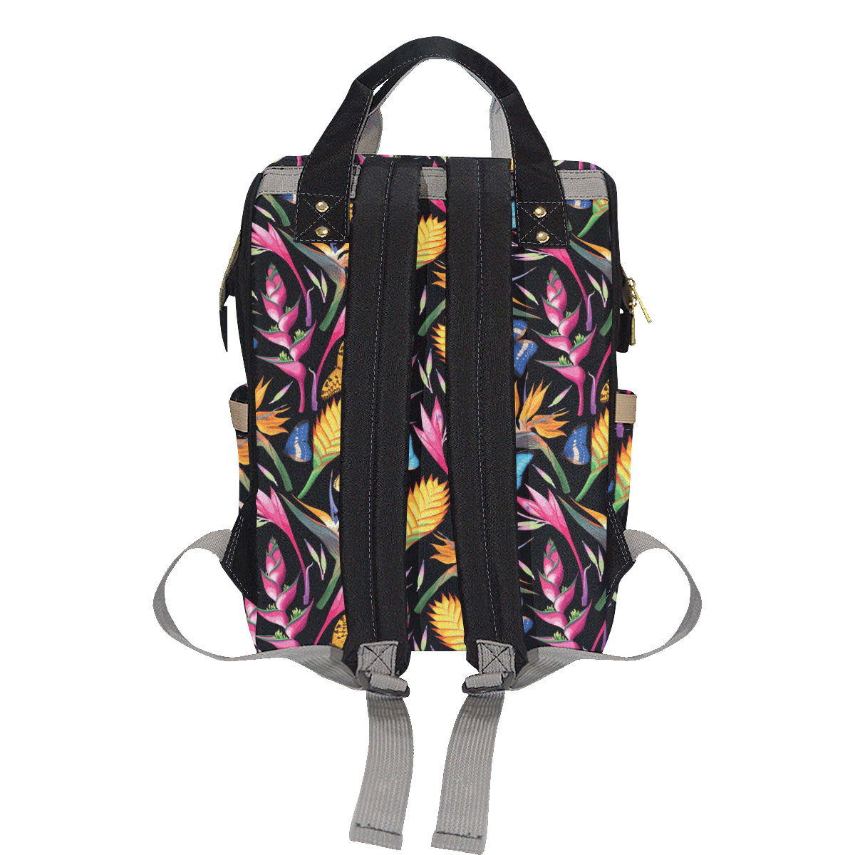 Tropical Flower Pattern Print Design TF016 Diaper Bag Backpack