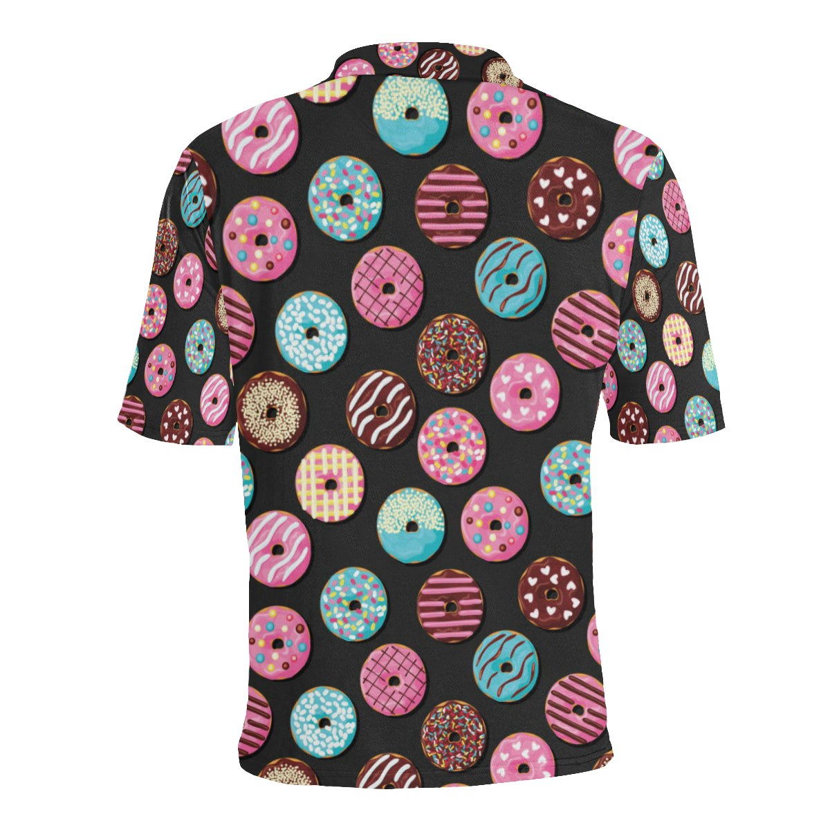 Donut Pattern Print Design DN02 Men Polo Shirt