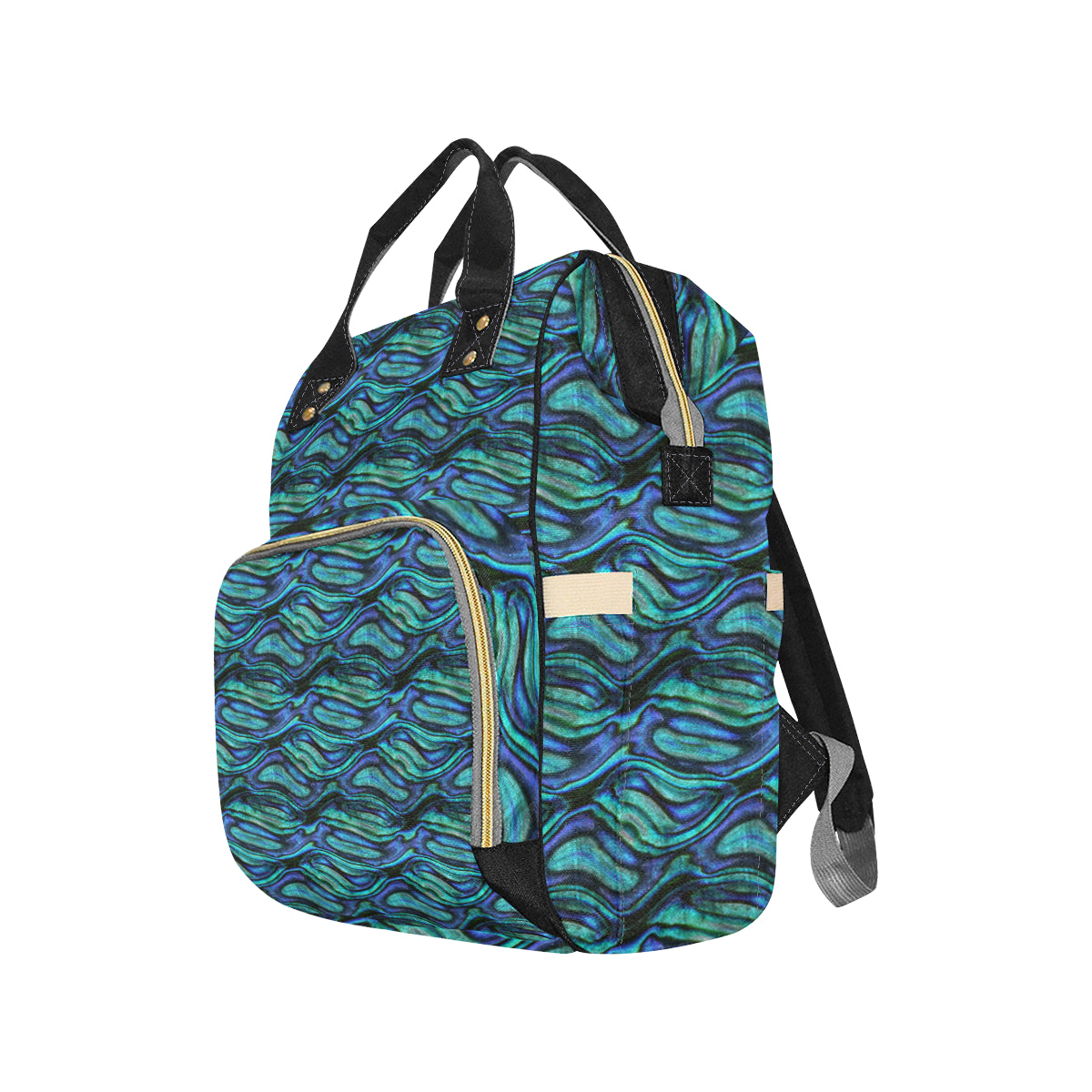 Abalone Pattern Print Design 02 Diaper Bag Backpack