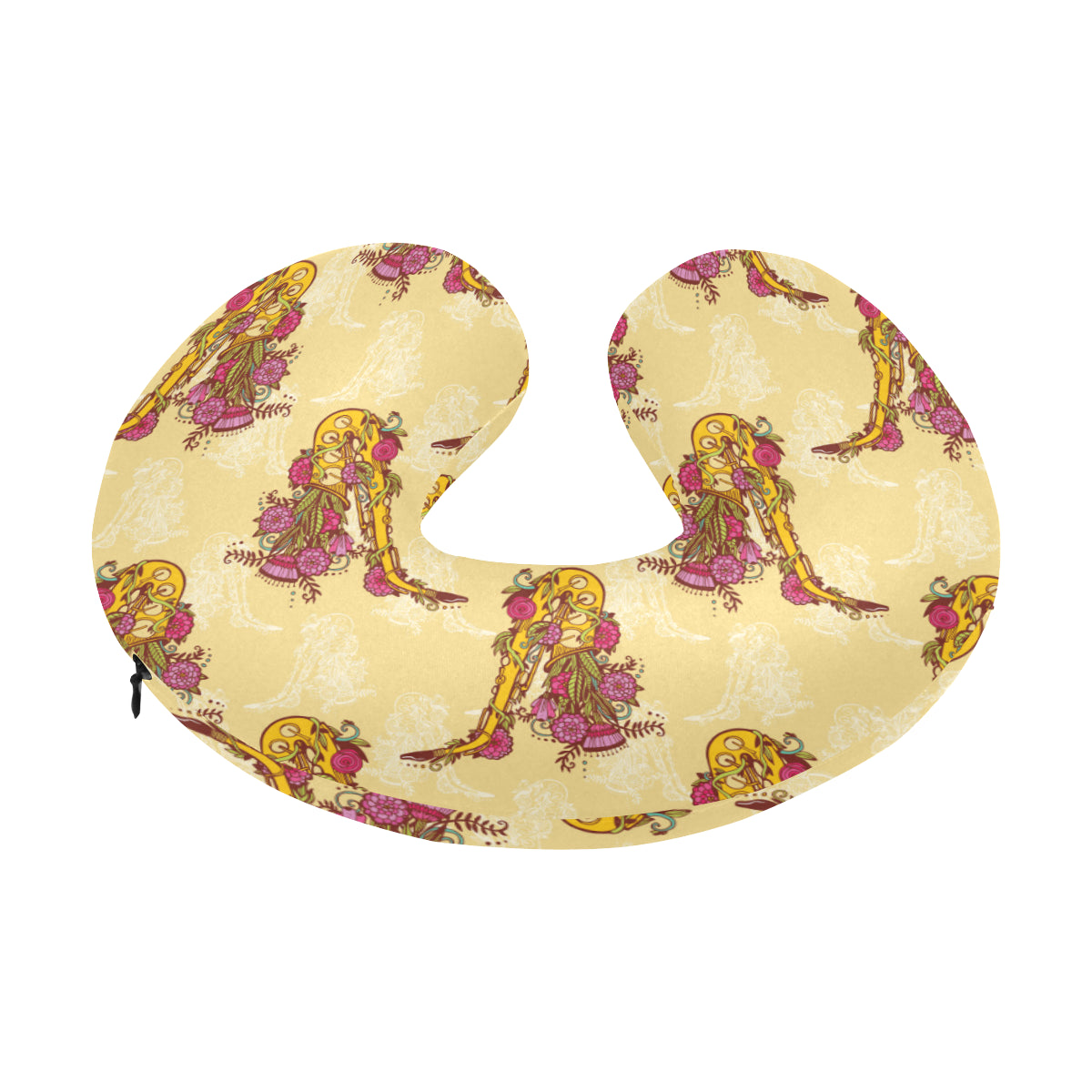 Saxophone Pattern Print Design 04 U-Shaped Travel Neck Pillow