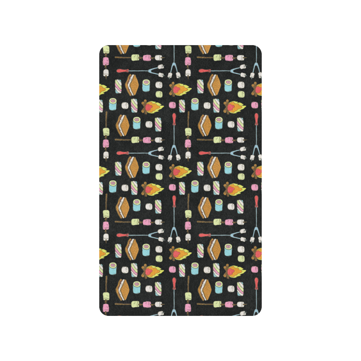 Camping Campfire Marshmallows Rubber Doormat
