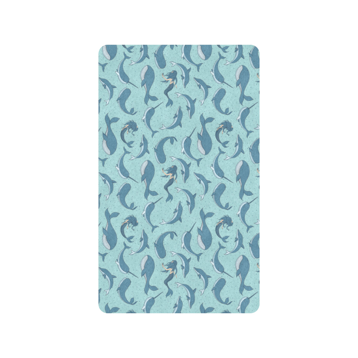 Narwhal Themed Print Rubber Doormat
