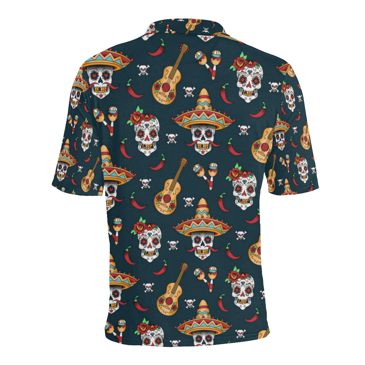 sugar skull Mexican Men Polo Shirt