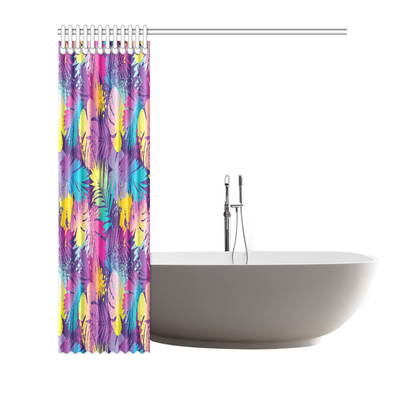 Palm Leaf Pattern Print Design A04 Shower Curtain