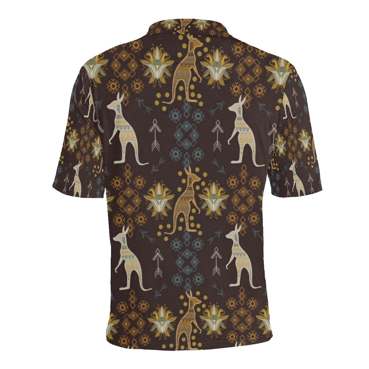 Kangaroos Pattern Print Design 03 Men Polo Shirt