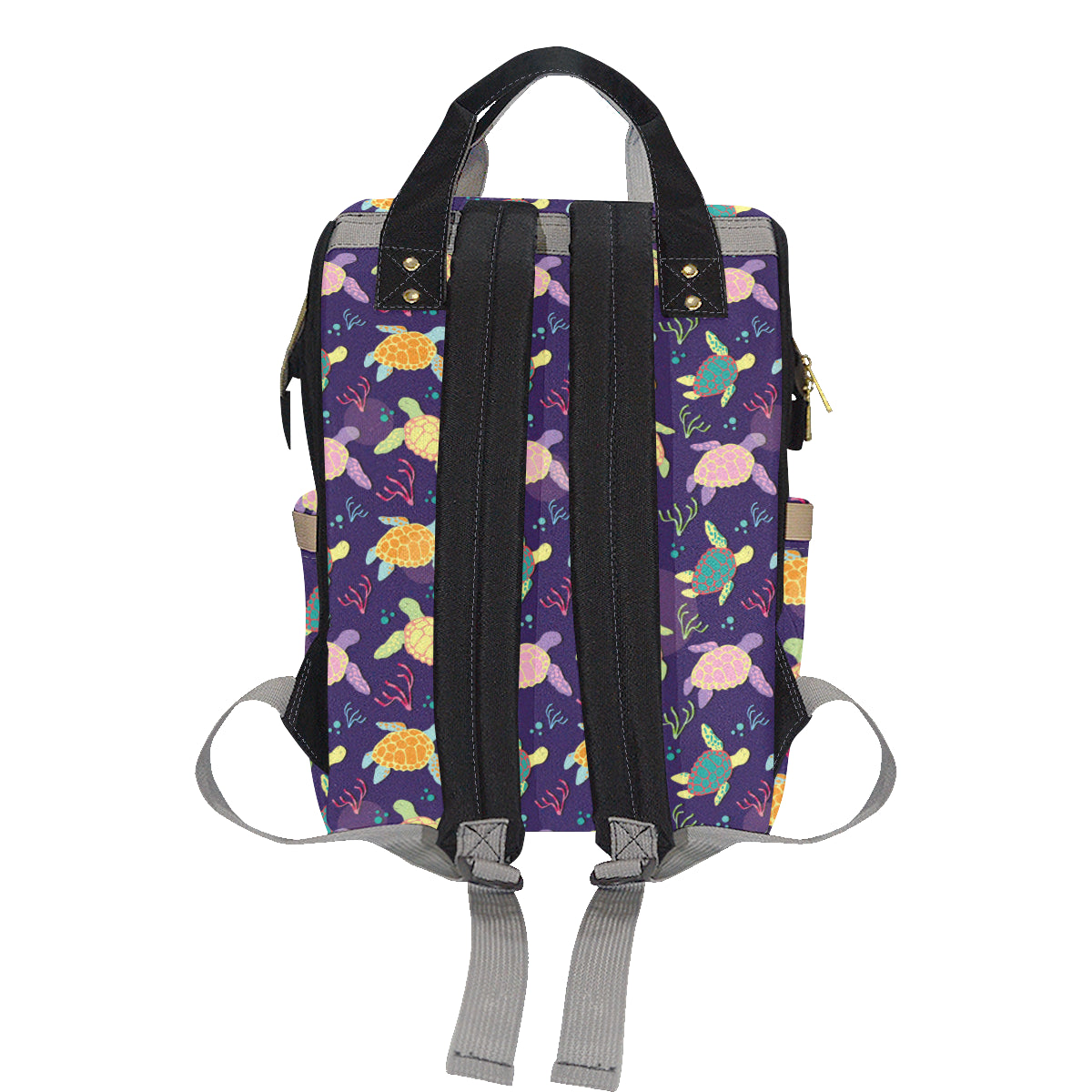 Sea Turtle Color Smile Diaper Bag Backpack