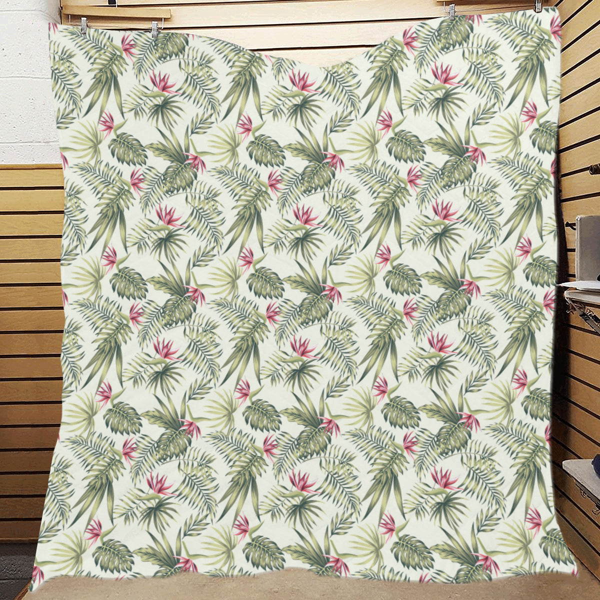 Bird Of Paradise Pattern Print Design 04 Premium Quilt