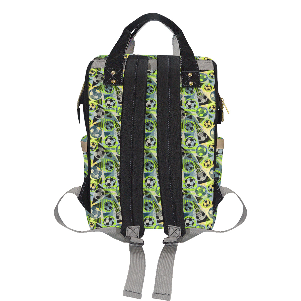 Soccer Ball Themed Print Pattern Diaper Bag Backpack