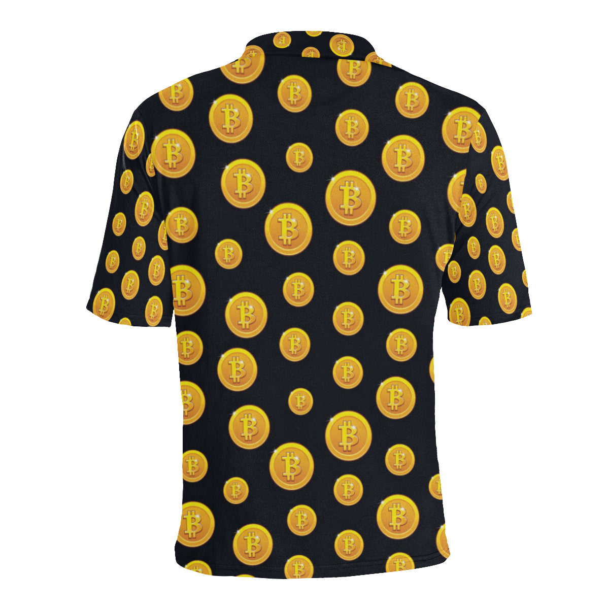 Bitcoin Pattern Print Design DO04 Men Polo Shirt