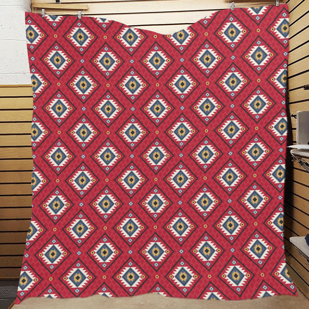 Aztec Pattern Print Design 10 Premium Quilt