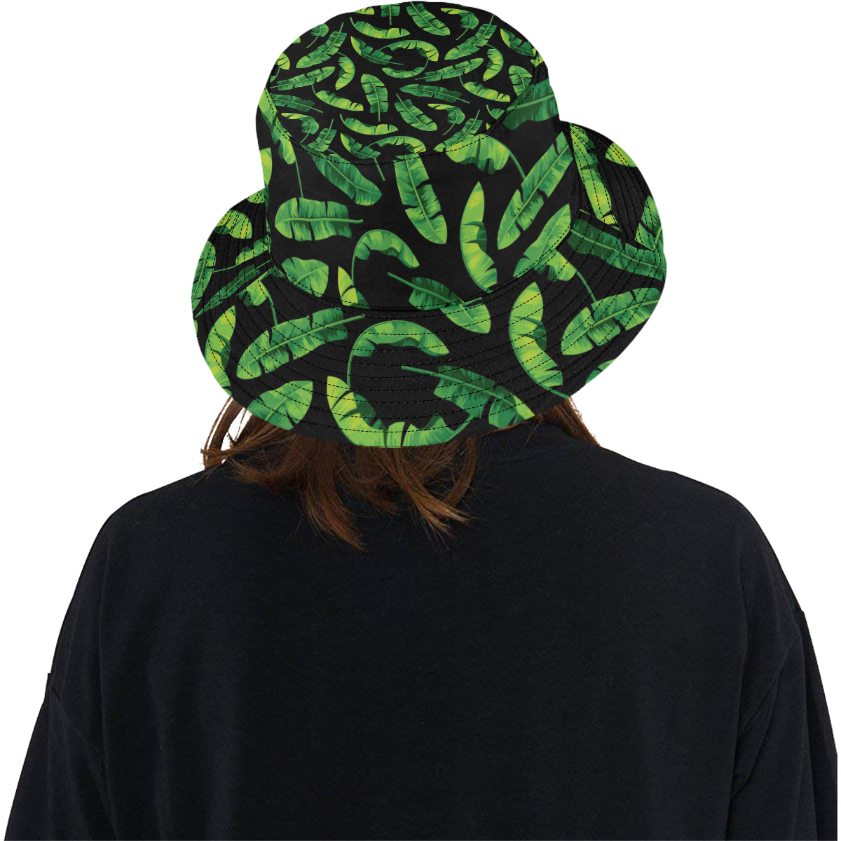 Banana Leaf Pattern Print Design BL02 Unisex Bucket Hat