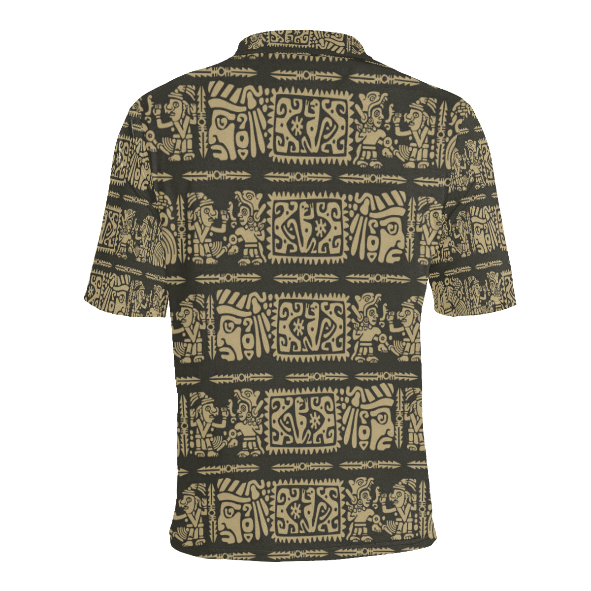 Mayan Pattern Print Design 02 Men Polo Shirt