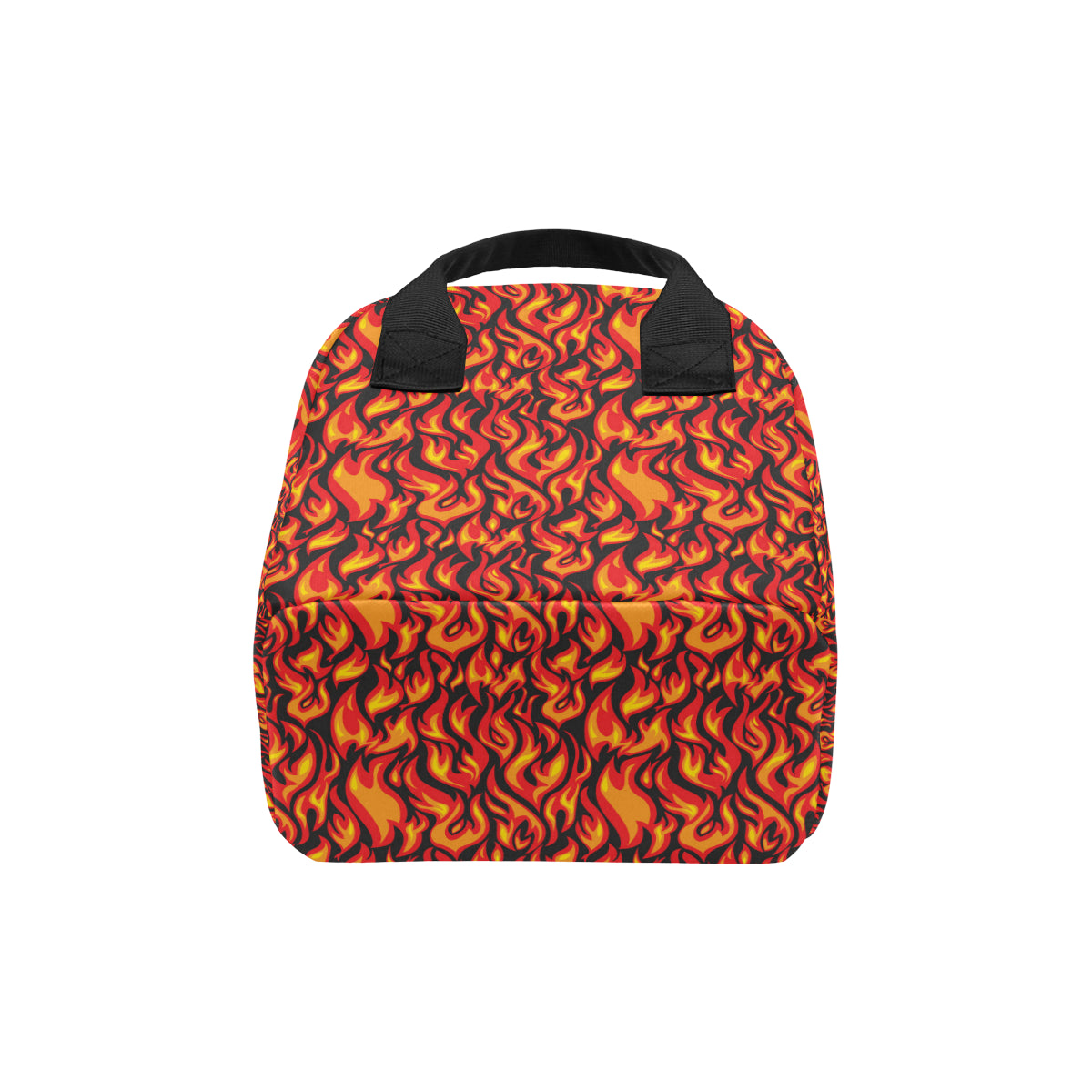 Flame Fire Print Pattern Insulated Lunch Bag