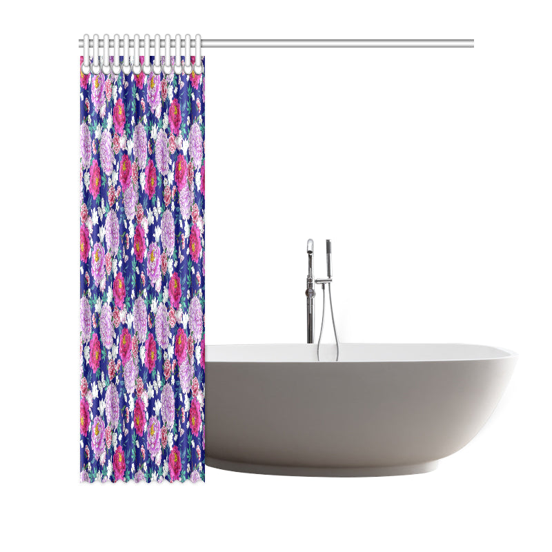 Dahlia Pattern Print Design DH013 Shower Curtain