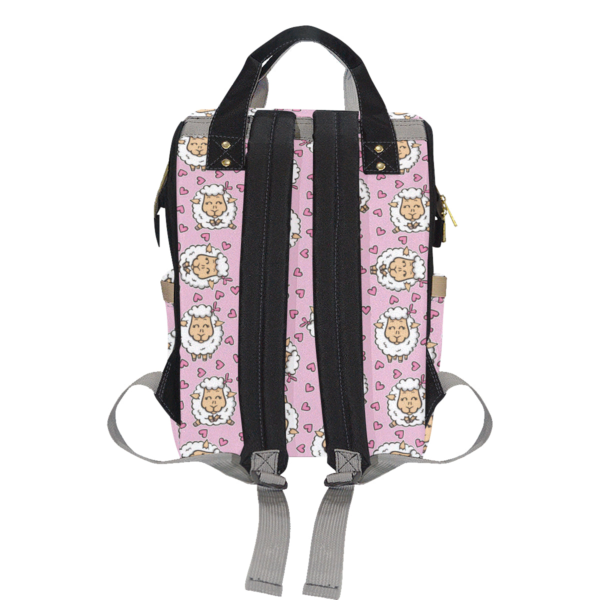 Sheep Cute Pattern Print Design 01 Diaper Bag Backpack