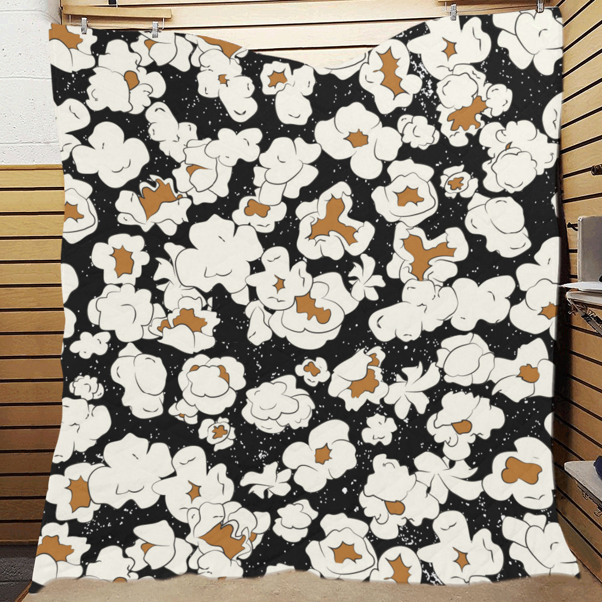 Popcorn Pattern Print Design A02 Premium Quilt