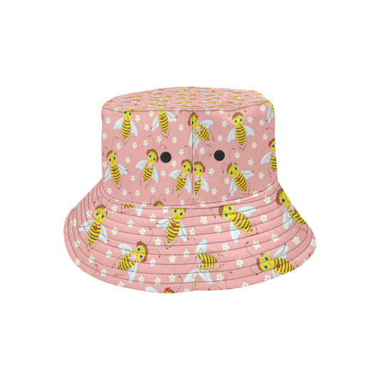 Bee Pattern Print Design BEE07 Unisex Bucket Hat