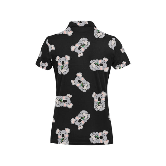 Koala Pattern Print Design 05 Women's Polo Shirt