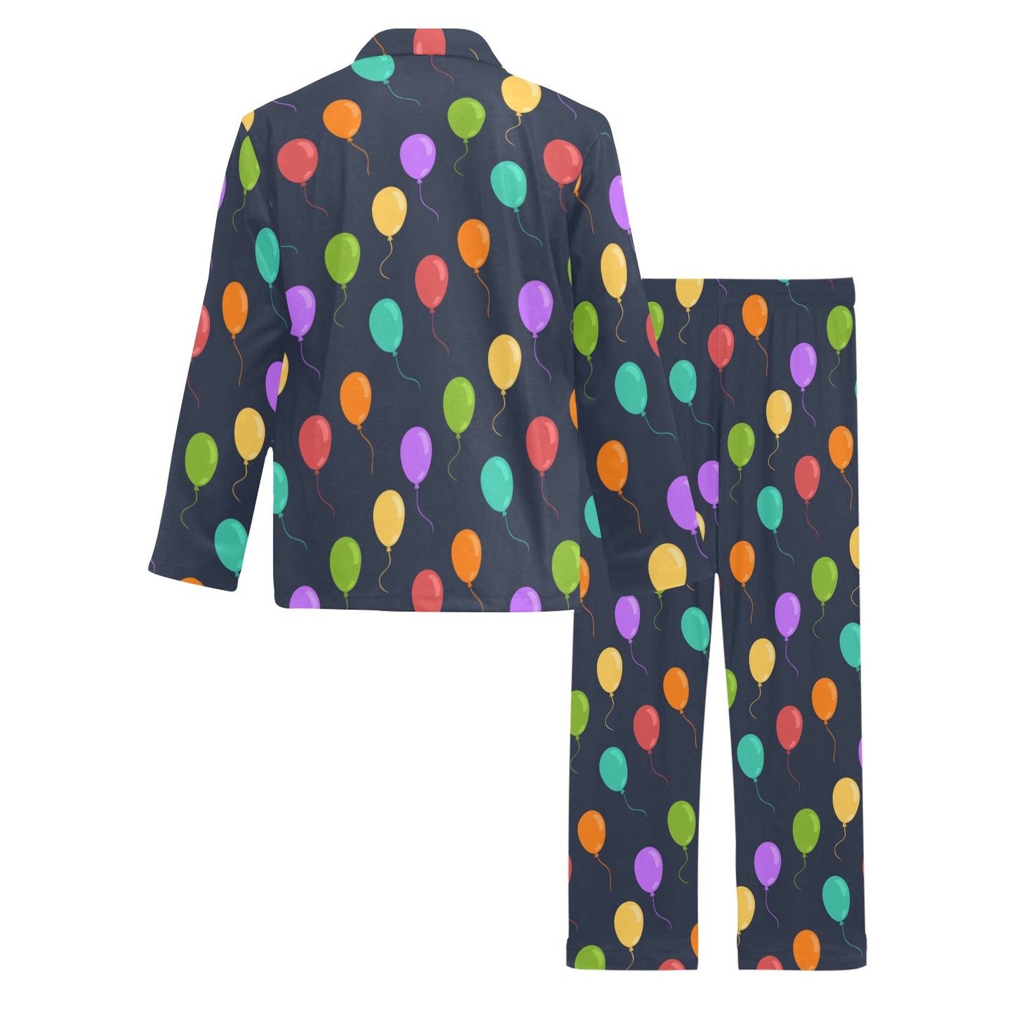 Ballon Colorful Pattern Print Design 03 Men's Long Pajama Set