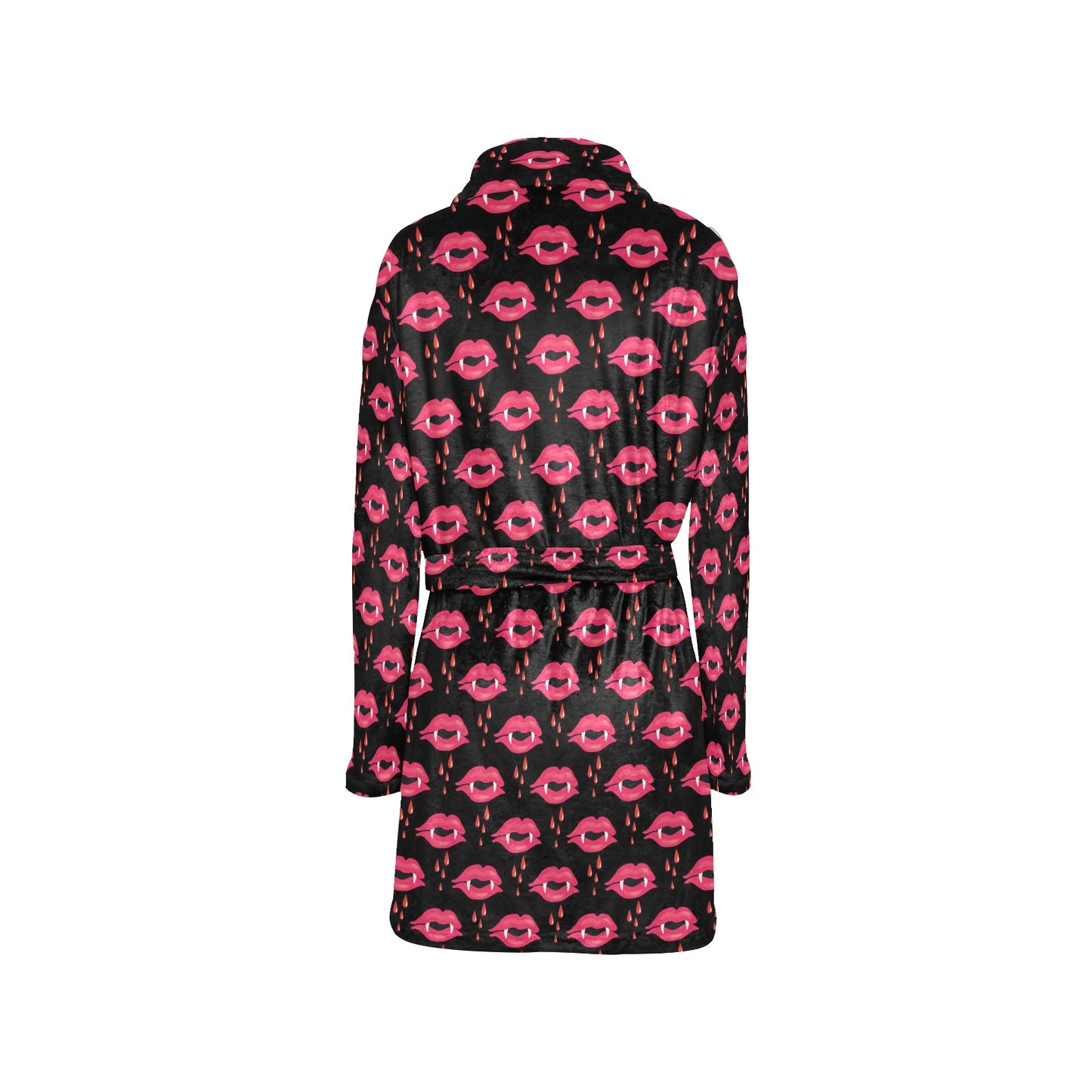 Vampire Lips Print Design LKS303 Women's Fleece Robe
