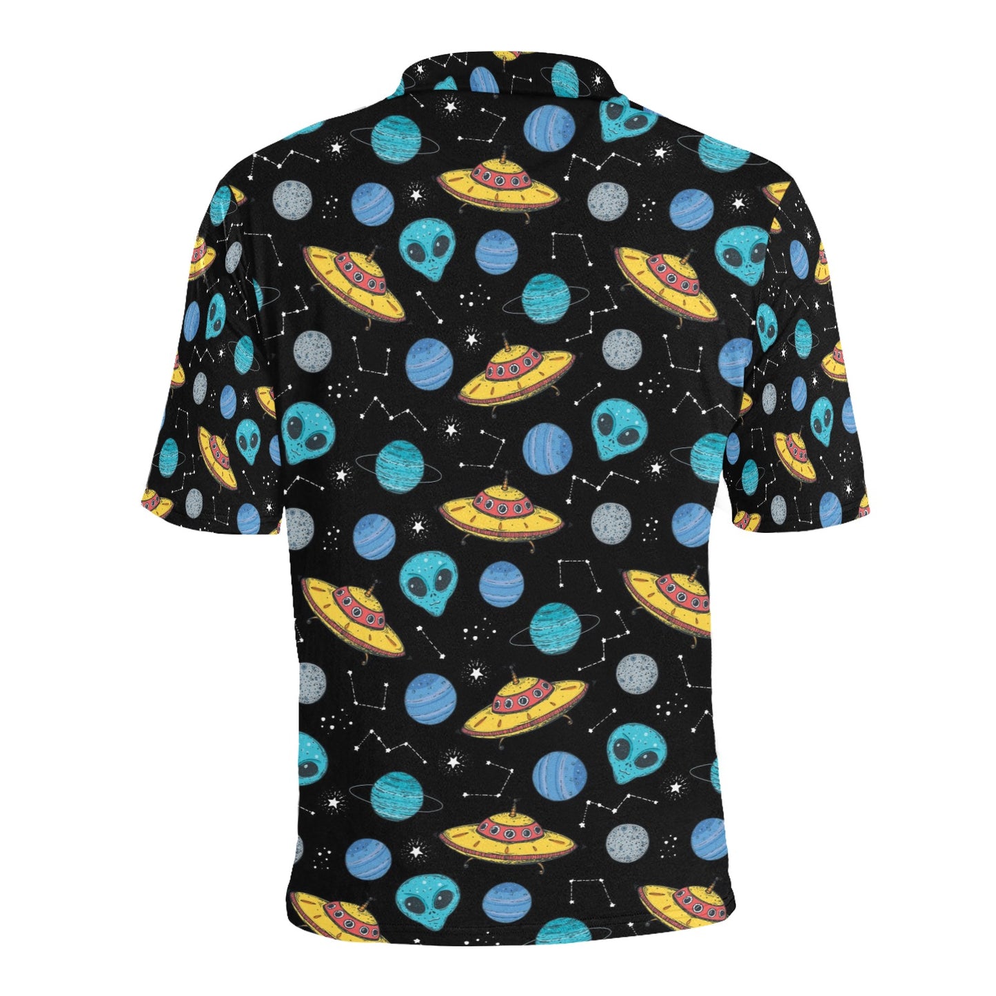 UFO Alien Print Design LKS306 Men Polo Shirt
