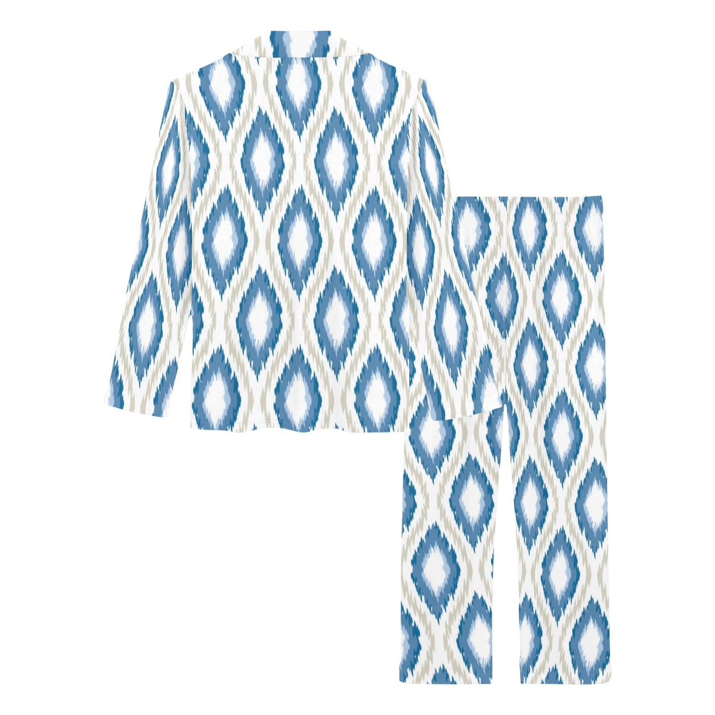 Ikat Pattern Print Design 02 Women's Long Pajama Set