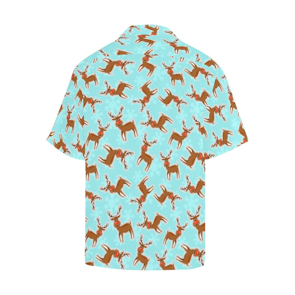 Reindeer Print Design LKS403 Men's Men's Hawaiian Shirt